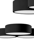 Lampa Plafon APP878-C Triple 3x40cm Czarna