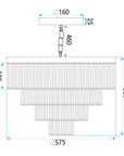 Lampa kryształowa wisząca APP1534-8CPR Chrom  8