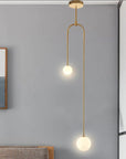 Lampa Sufitowa Wisząca Szklane Kule APP964-2CP Złota
