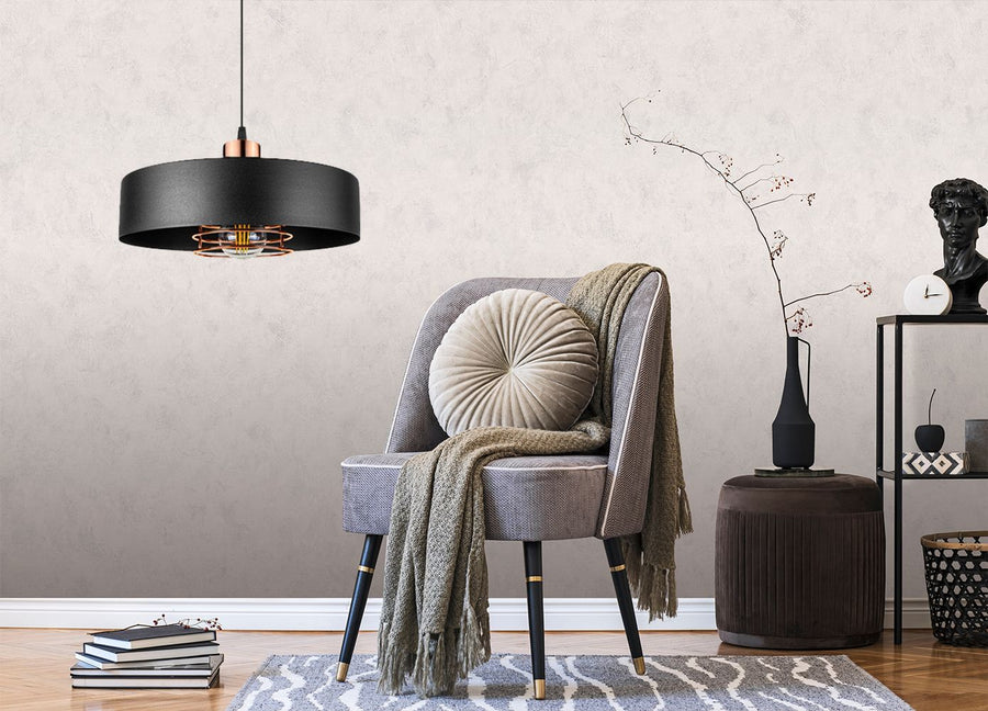 Lampa Wisząca APP1246-1CP Czarny-Różowe złoto