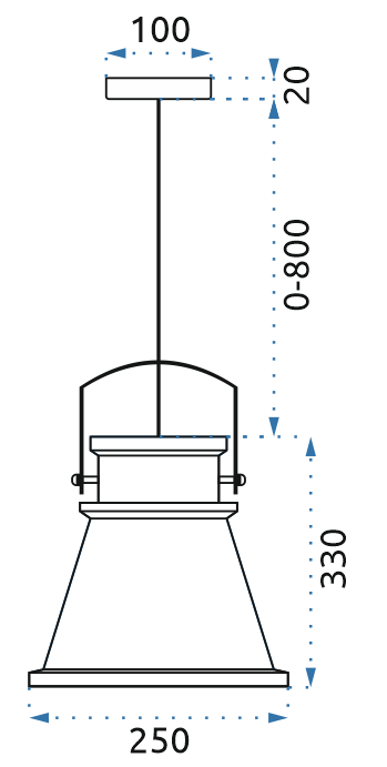 Lampa sufitowa ASTI C Czarna