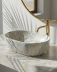 Umywalka Nablatowa REA Amelia Ruststone 48  4
