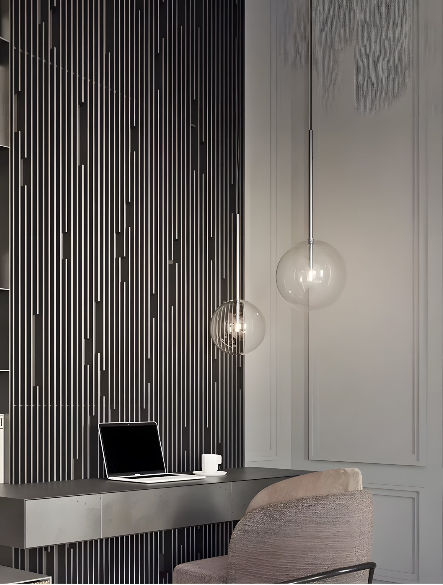 Lampa Sufitowa Wisząca Szklana Kula 15cm CHROM APP1681-1CP  3