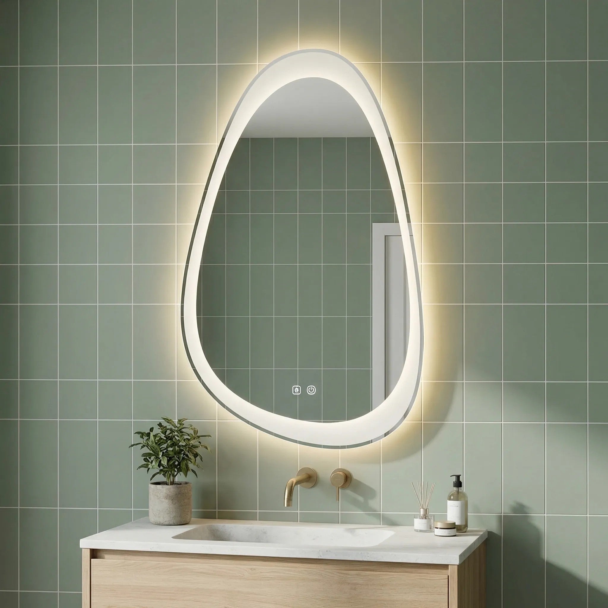 LUSTRO ŚCIENNE LED ART 90x50 cm  2