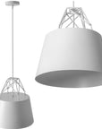 Lampa Sufitowa Wisząca Metalowa APP423-1CP Biała  1