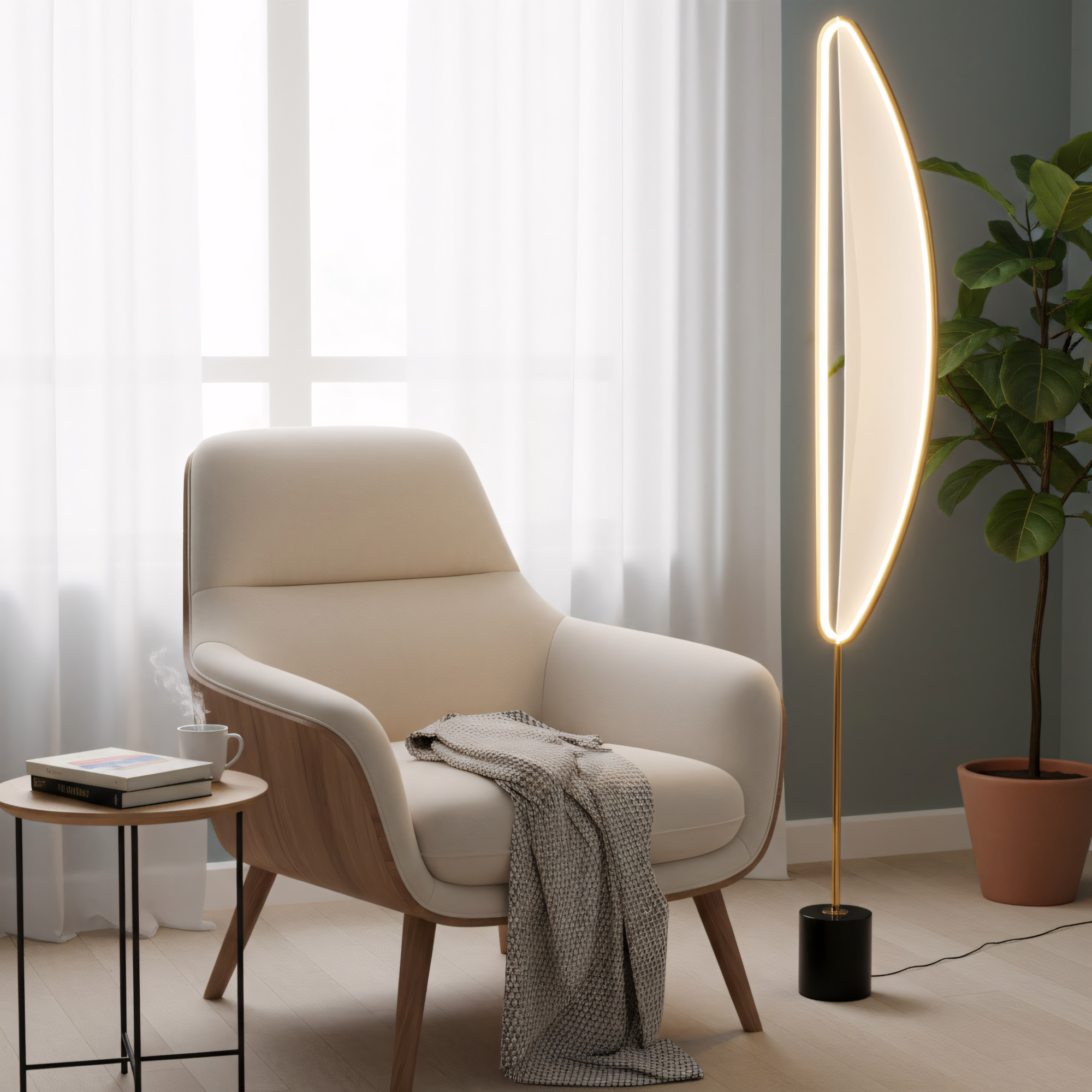 Lampa Stojąca Podłogowa Led G126-f Złota  7