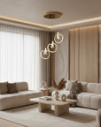 Lampa Sufitowa Wisząca Led Lhj093-3cp Złota  2