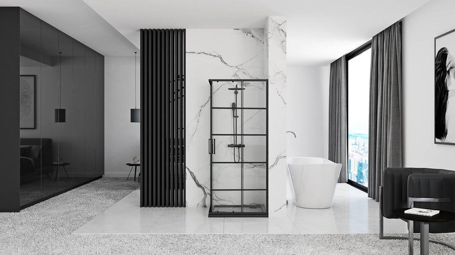 Kabina prysznicowa Rea Concept Black 80x80