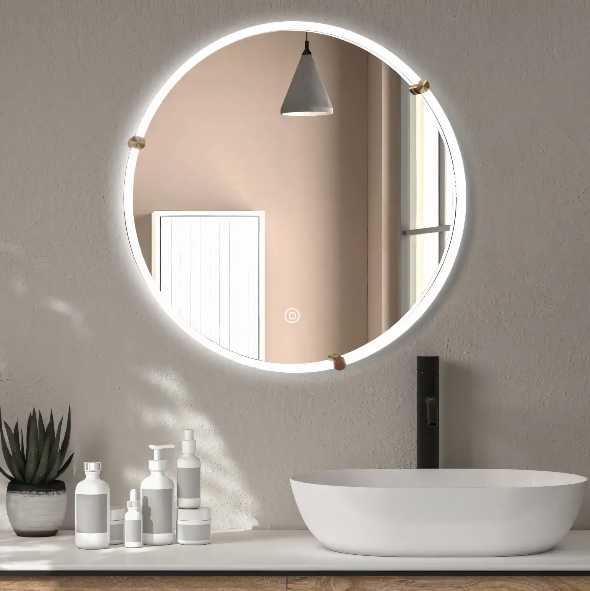 Lustro Ścienne Led Z Ramą 70cm Bl805  11