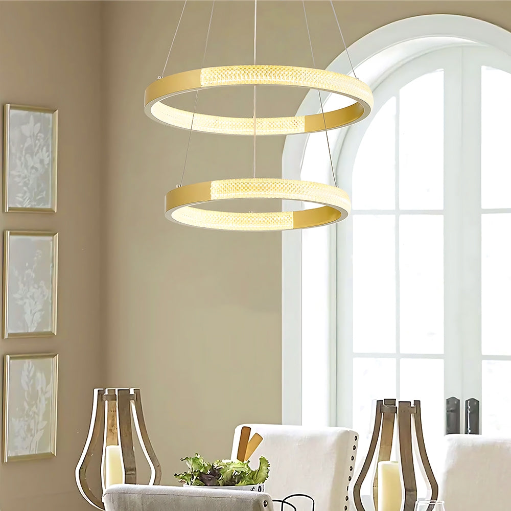 Lampa Sufitowa Wisząca Kryształowa Led Lhj044-cp2 Złota  4