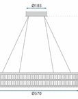 Lampa Sufitowa Wisząca Led App1568-cp Gold 60cm  10