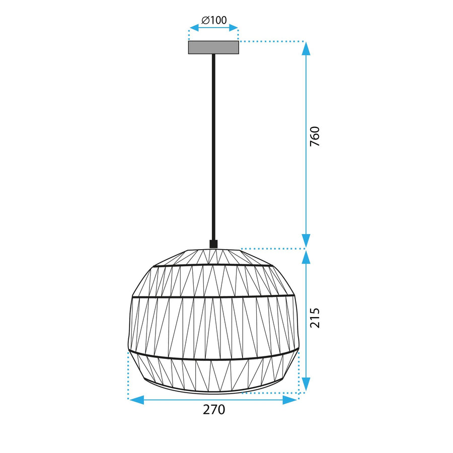 Lampa Wisząca Boho APP1292-1CP Brązowa
