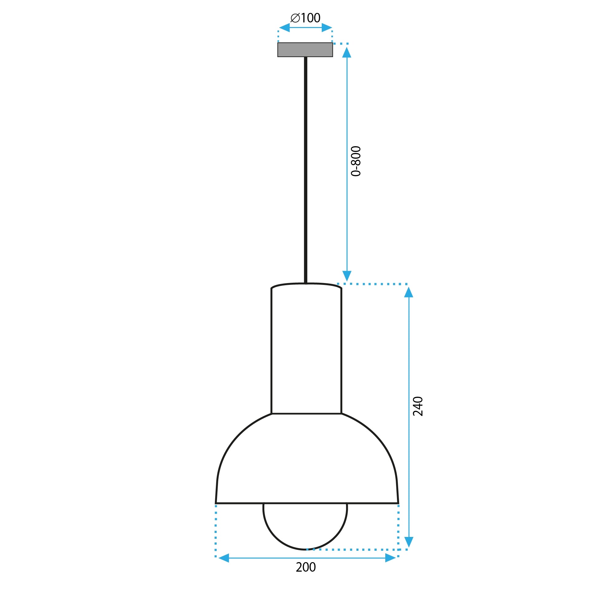 Lampa sufitowa Wisząca APP1083-1CP  10