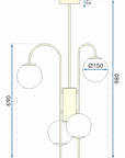 Lampa Wisząca APP1003-6CP Złota