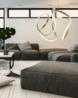 Lampa Sufitowa Wisząca Nowoczesna LED + PILOT APP386-CP Złota