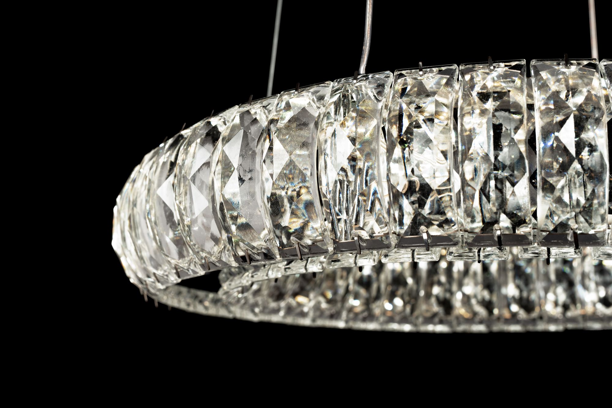 Kryształowa Lampa Sufitowa LED APP1040-CP + pilot