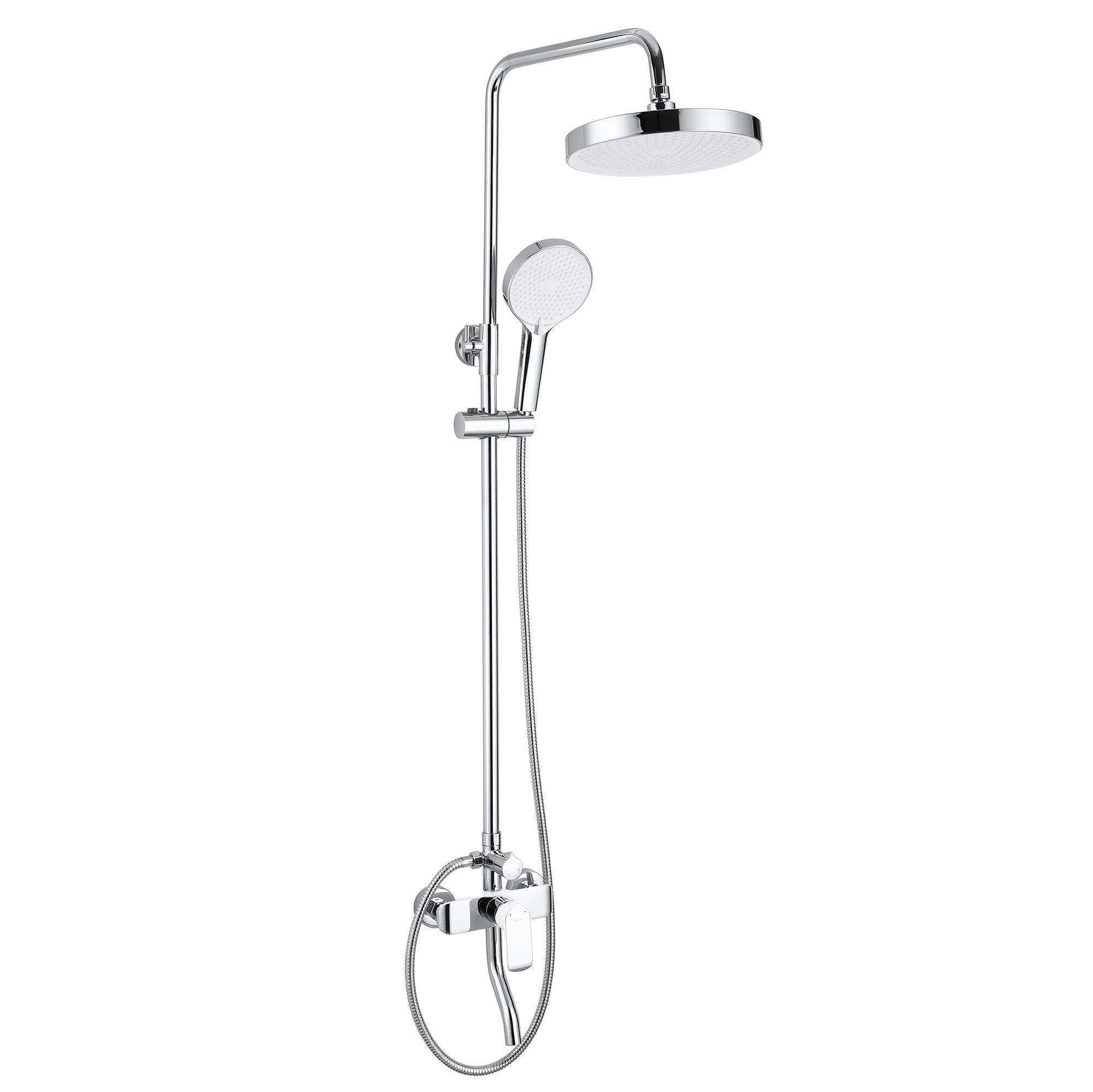 Zestaw Prysznicowy REA BLOOM BIAŁY CHROM WHITE CHROME