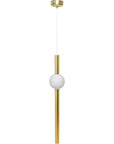 Lampa Sufitowa Wisząca Długa LED  APP475-CP Złota