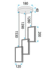 Lampa Sufitowa Wisząca Led Lhj088-3cp Złota  6