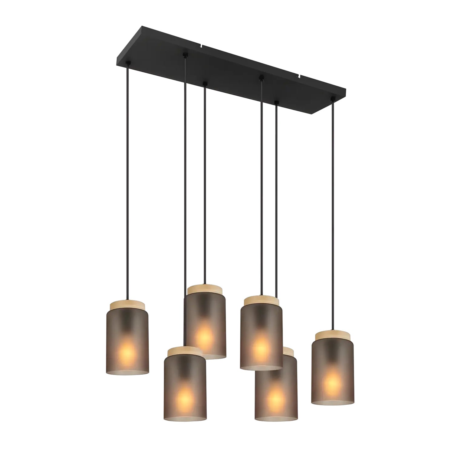 Lampa Sufitowa Wisząca APP1813-6CP Frosted Grey  1