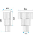 Lampa kryształowa kinkiet APP1535-1W Złota  8