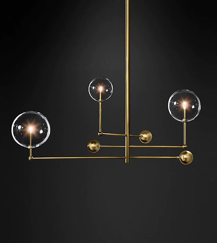 Lampa Wisząca Szklane Kule 3 szt APP918-3CP Złota