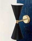 LAMPA ŚCIENNA KINKIET APP1140-2W Czarno-złota