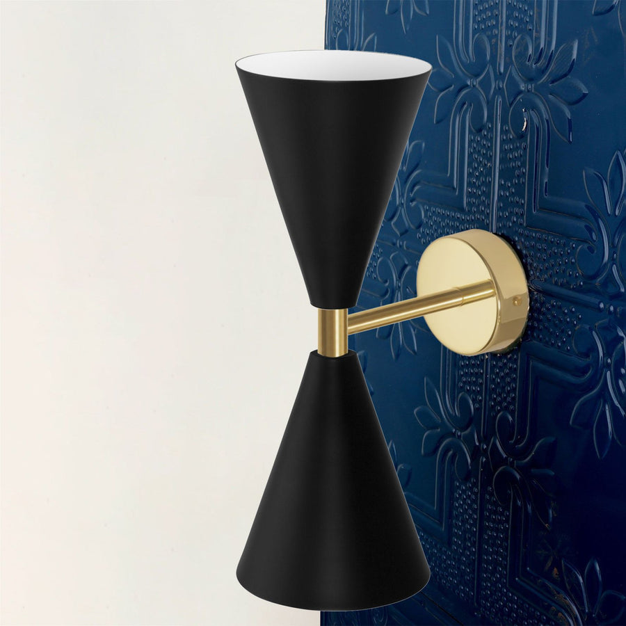 LAMPA ŚCIENNA KINKIET APP1140-2W Czarno-złota