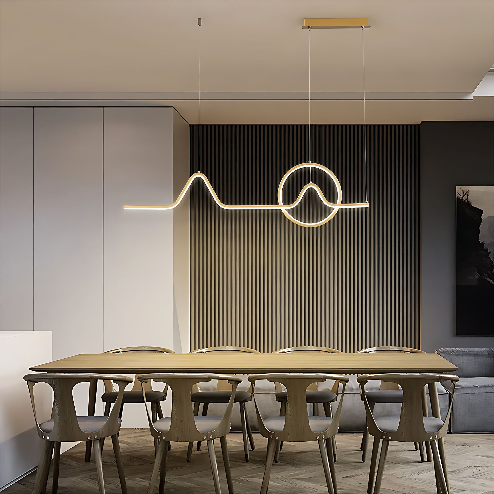 Lampa Wisząca Led Lhj022-cp 120 Cm Złota  13