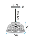 Lampa Wisząca Bambusowa APP1628-1CP  8