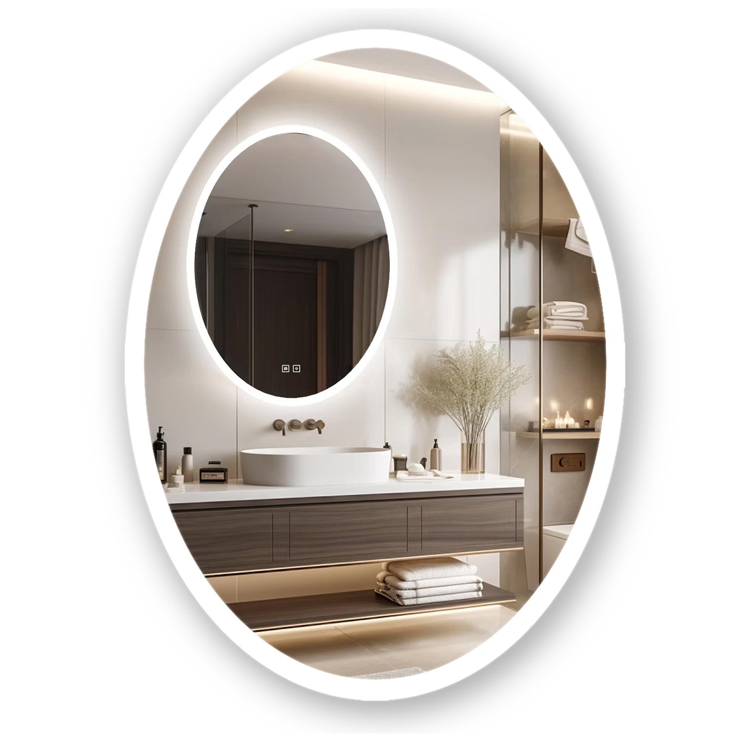 LUSTRO ŚCIENNE LED 60x80cm WWA  1