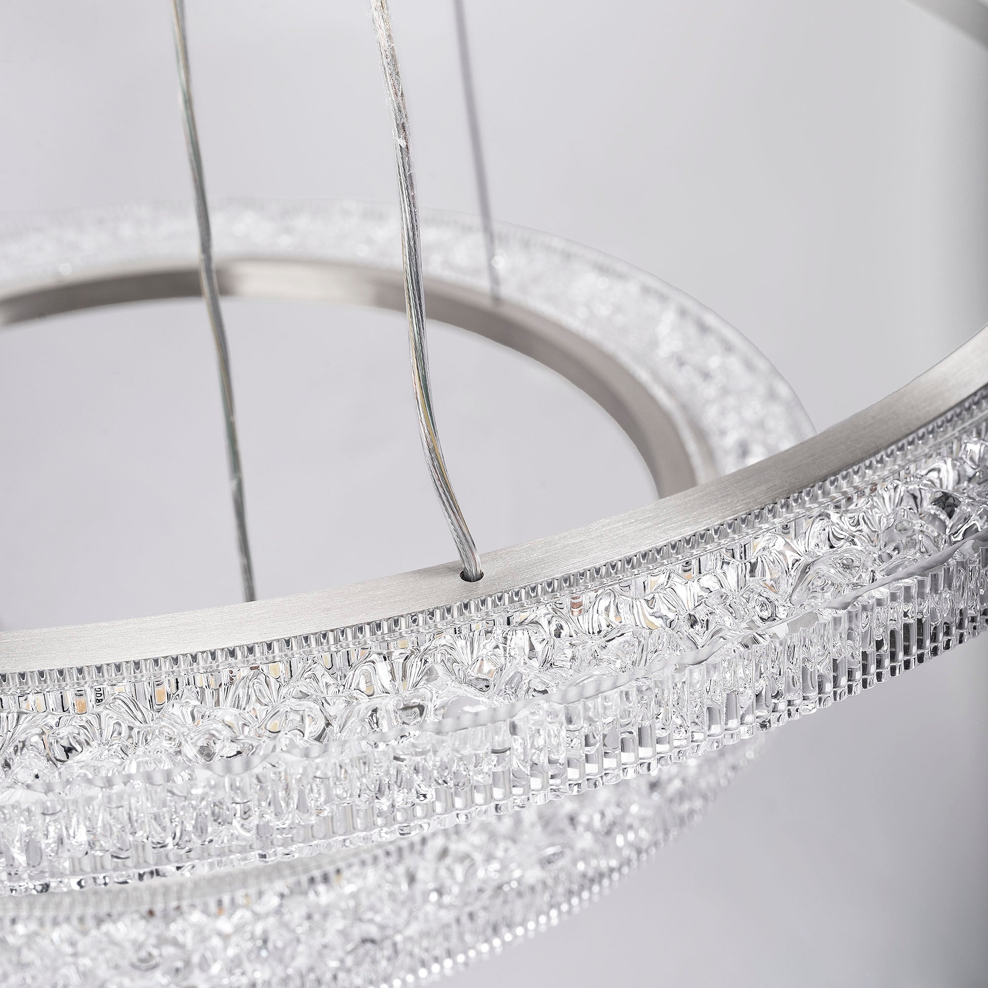 Lampa Sufitowa Wisząca Led Lhj045-cp2 Nikiel Szczotkowany  5