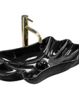 Umywalka REA Infinity Black + Korek  1