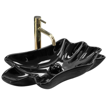 Umywalka REA Infinity Black + Korek  1