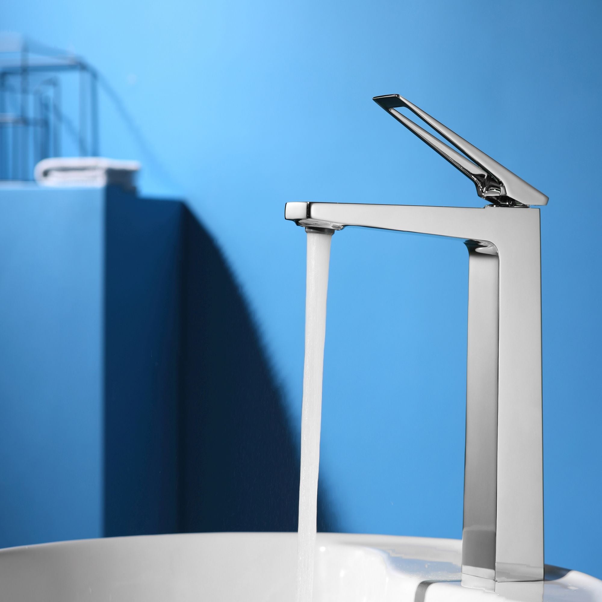 Bateria Umywalkowa REA PARKER Nikiel Szczotkowany INOX Wysoka
