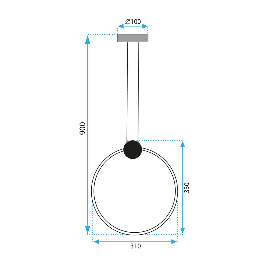LAMPA SUFITOWA WISZĄCA LED APP1394-CP OLD GOLD 30cm