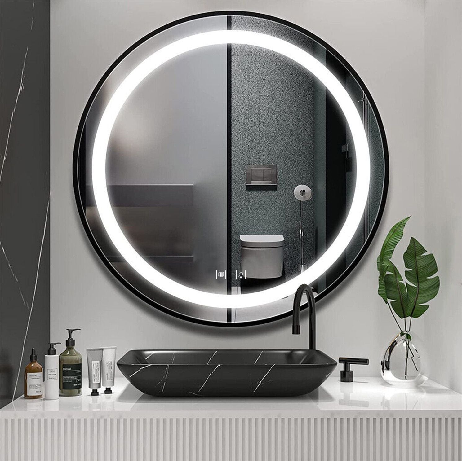 Lustro Ścienne Led 90cm Mmj Black  3