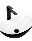 Umywalka Nablatowa REA Royal Mini Black White