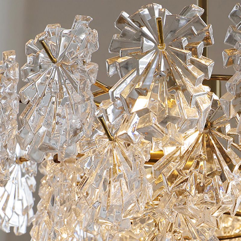LAMPA KRYSZTAŁOWA WISZĄCA APP1198-4CP ZŁOTA