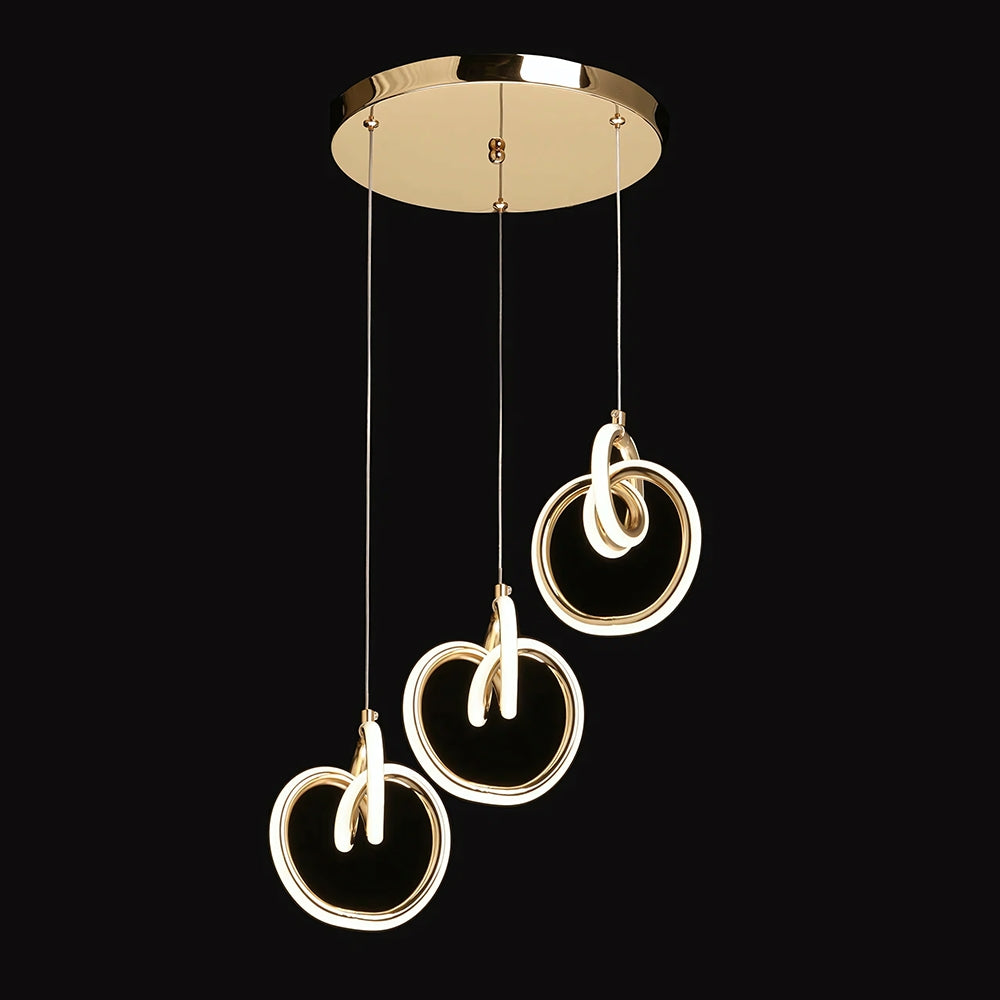 Lampa Sufitowa Wisząca Led Lhj093-3cp Złota  6