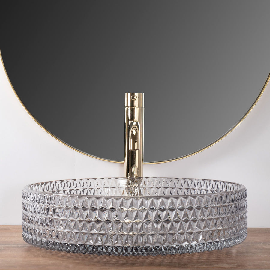 Umywalka nablatowa Rea Cristal Grey 39