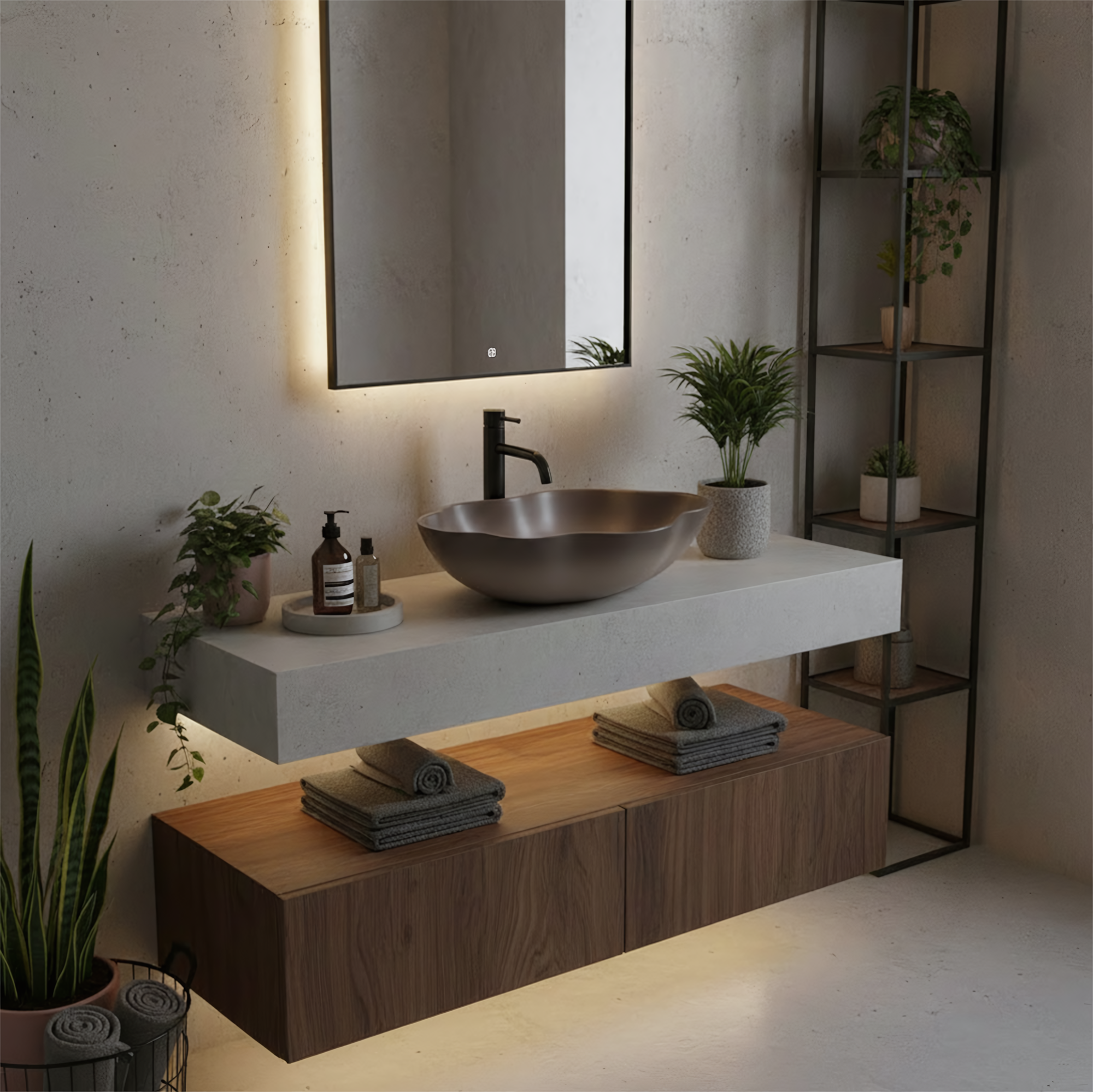 Umywalka nablatowa Rea Pearl Ombre  8