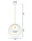 Lampa Sufitowa Wisząca Pierścieniowa APP1217-1CP Złota