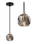 Lampa Sufitowa Kryształ APP586-1CP Czarna