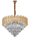 Lampa Wisząca Z Kryształami G050-cp 50cm Gold  1