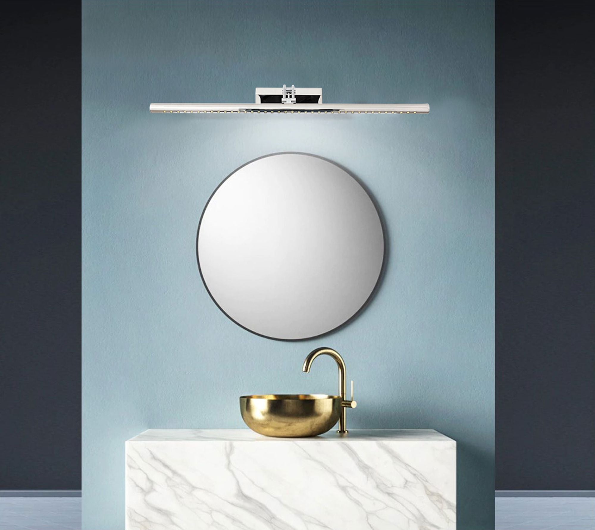 LAMPA KINKIET ŁAZIENKOWY LED NAD LUSTRO 7W 55CM APP365-1W CHROM