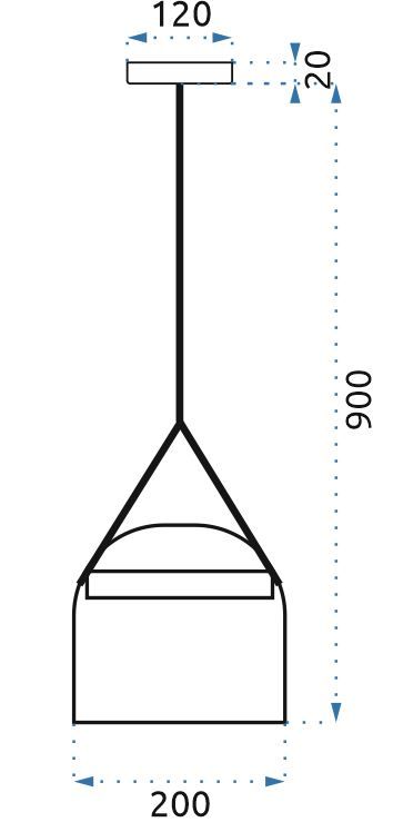 Lampa Wisząca Szklana  APP617-1CP Szara