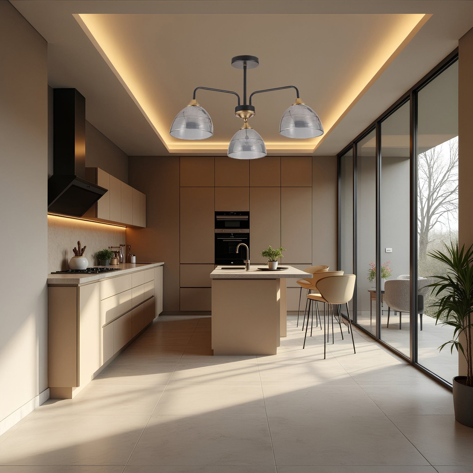 Lampa Sufitowa Wisząca G084-3c Black Grey  7