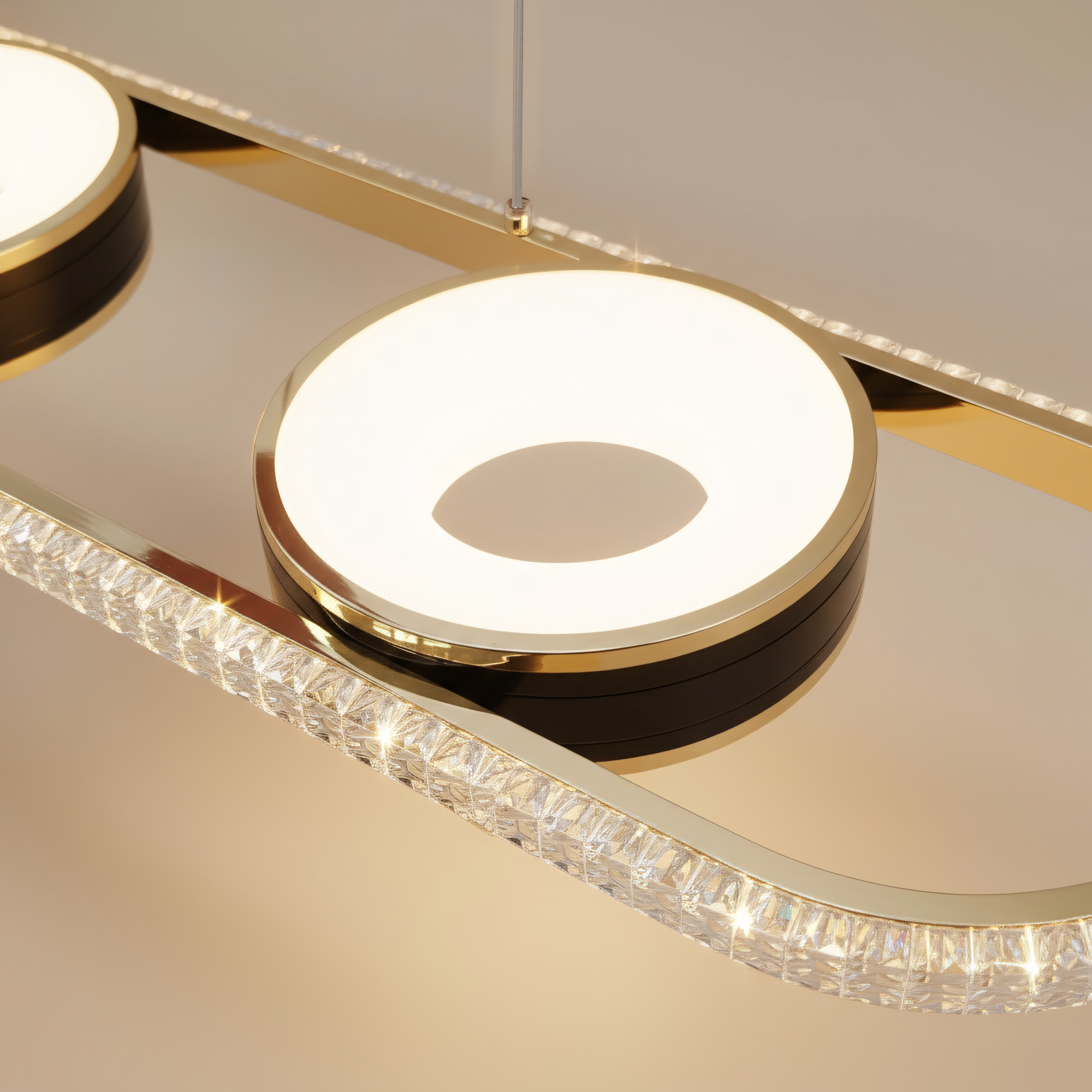Lampa Sufitowa Wisząca Led G135-cp Złota  3