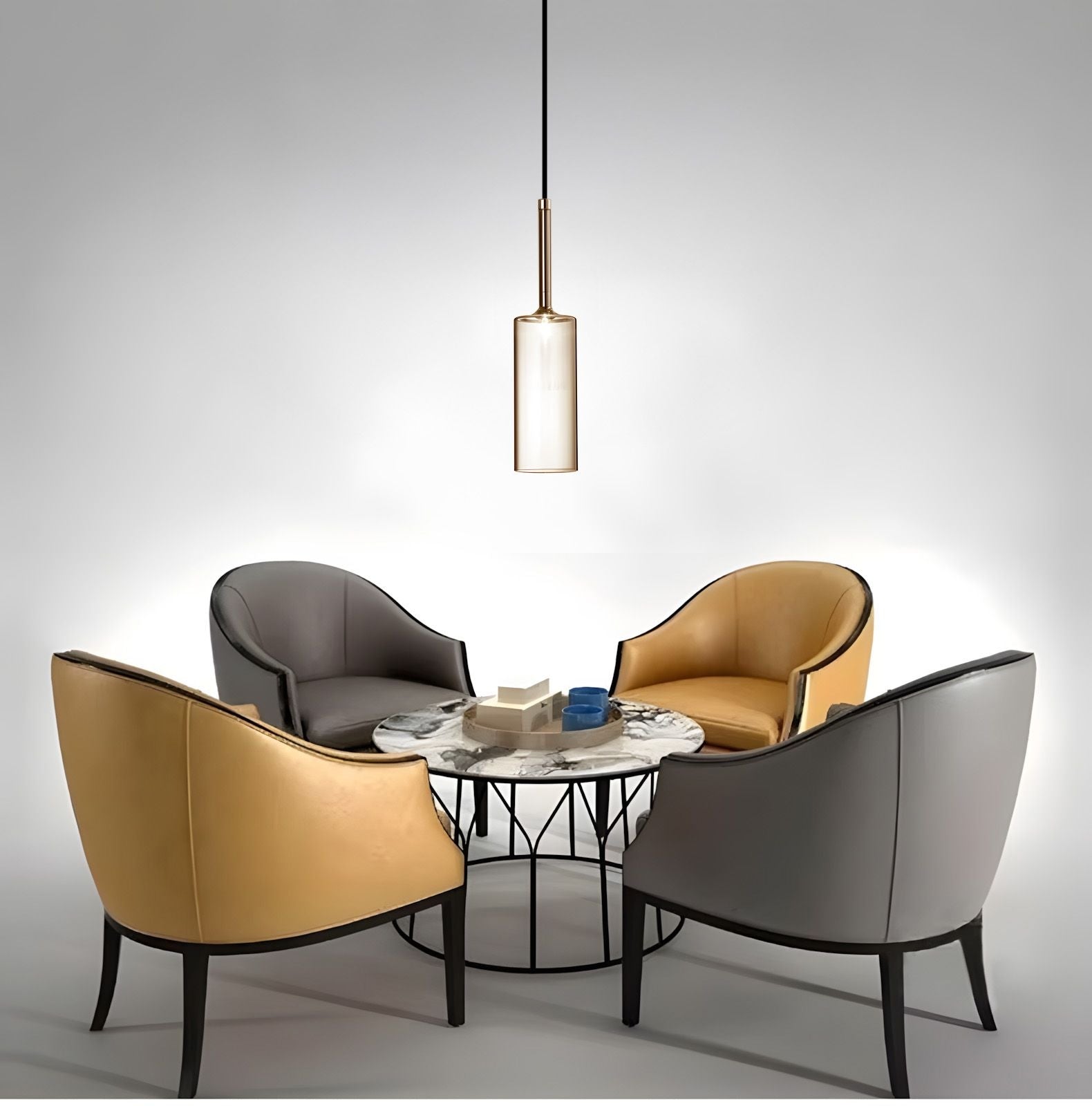 Lampa Sufitowa Wisząca Szklany Klosz APP1700-1CP Amber C  5